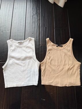 Zara cropped tank top lot